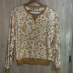 Vintage American Eagle yellow flower sweatshirt